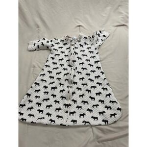 Hudson Baby Quilted Long Sleeve Wearable Blanket Sleep Sack Moose Print 12-18M